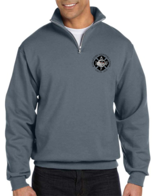 Quarter-Zip Pullover Sweatshirt with Embroidered Union Logo