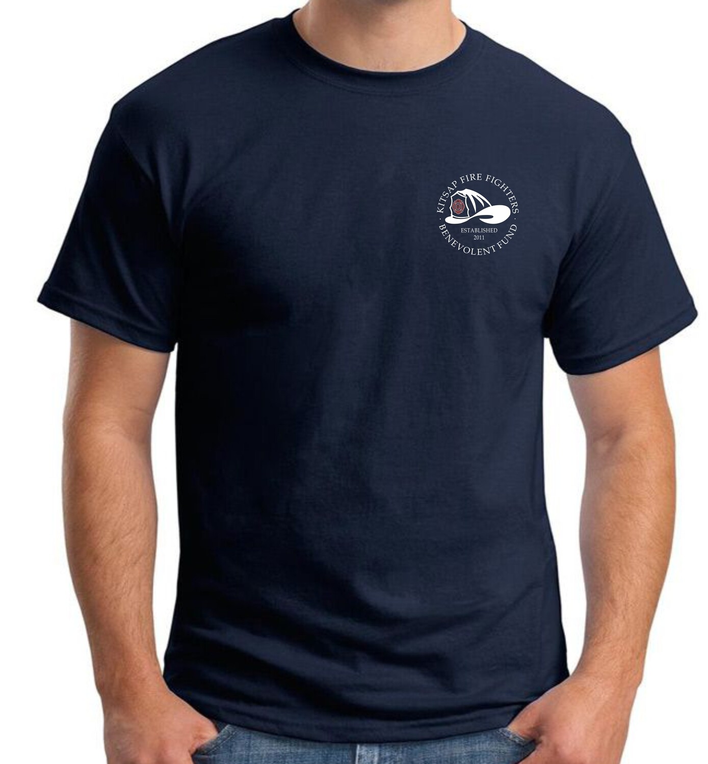 Kitsap Fire Fighters Benevolent Fund T-Shirt, Size: Large, Color: Dark Navy