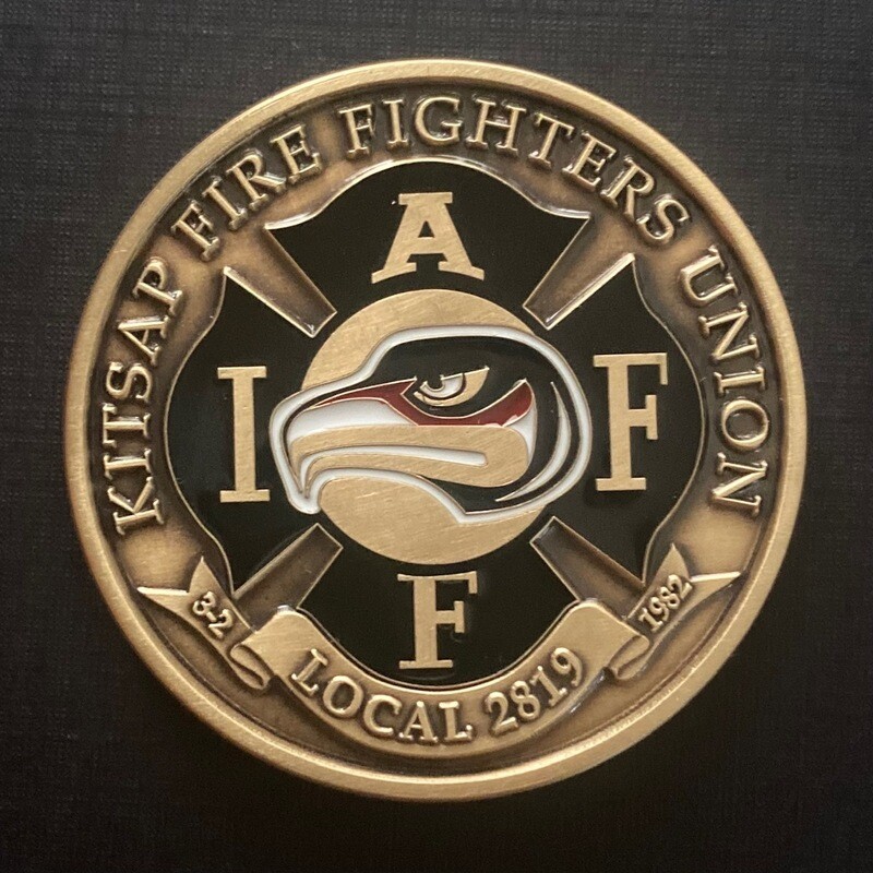 IAFF 2819 Brass Challenge Coin