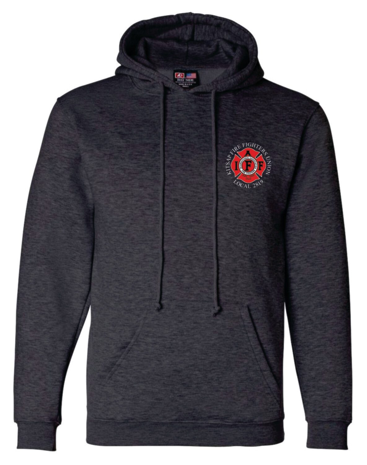 Local 2819 IAFF Heavyweight Pre-Shrunk Hoodie, Colors: Charcoal Heather, Sizes: X-Large