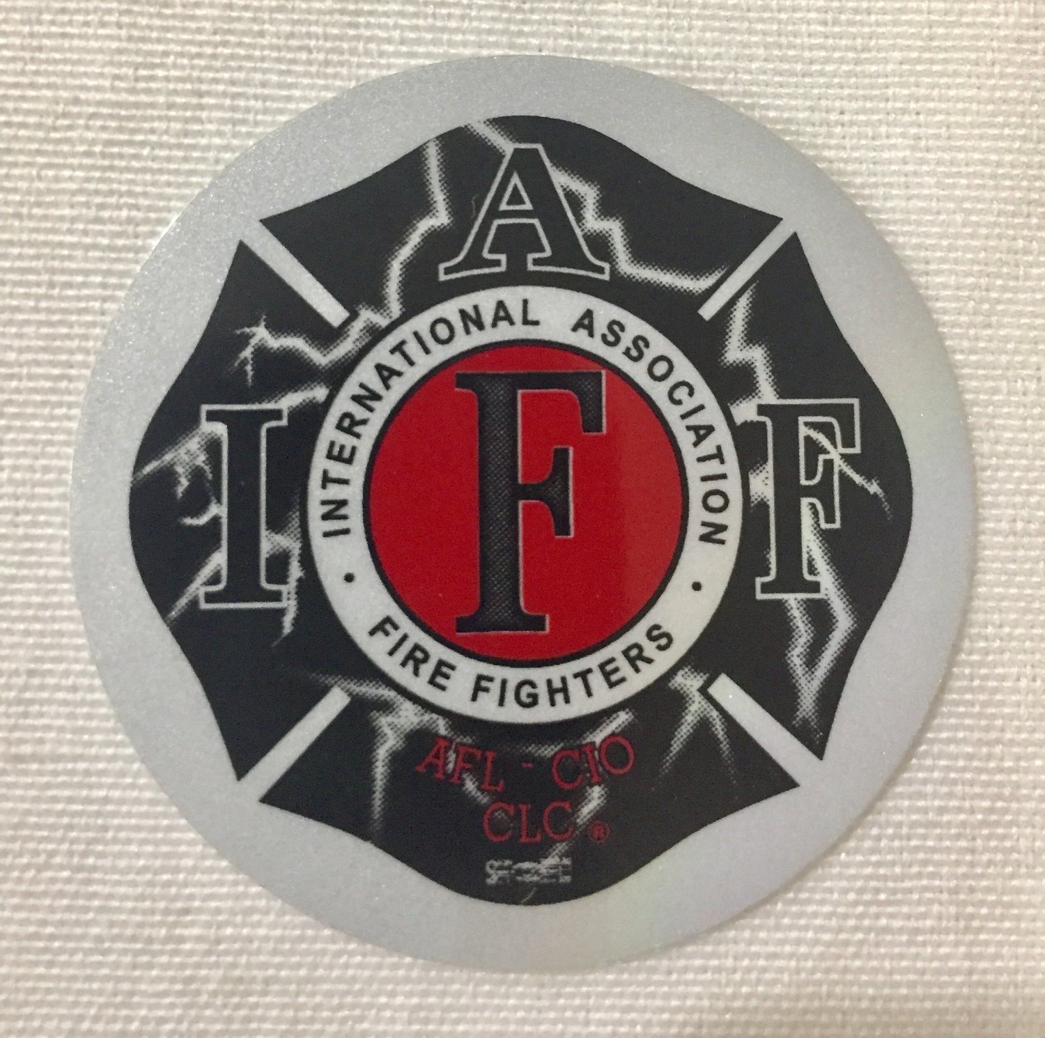 Helmet Sticker IAFF Lightning