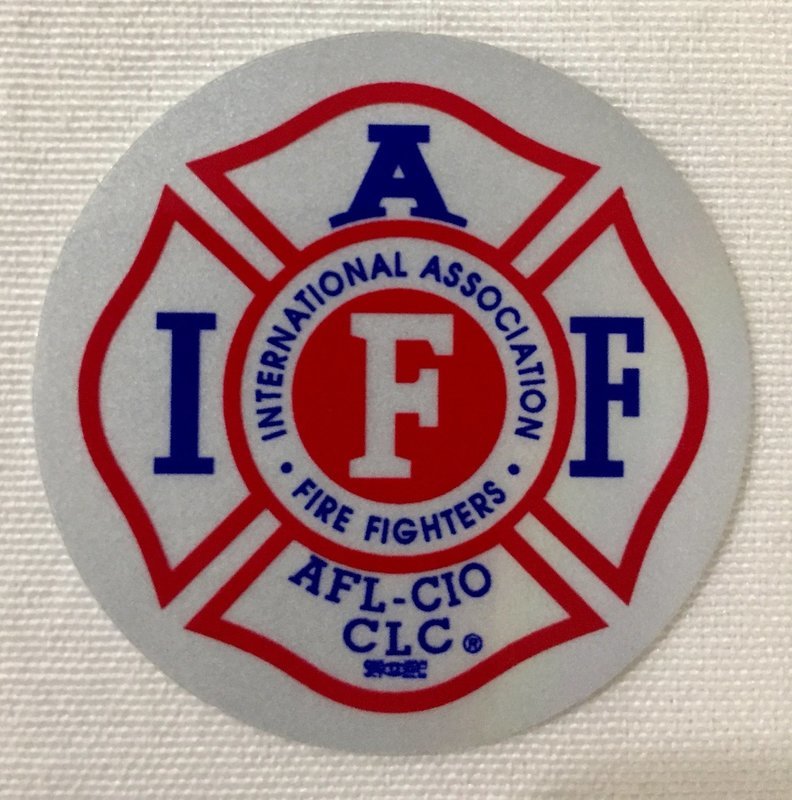 Helmet Sticker IAFF White