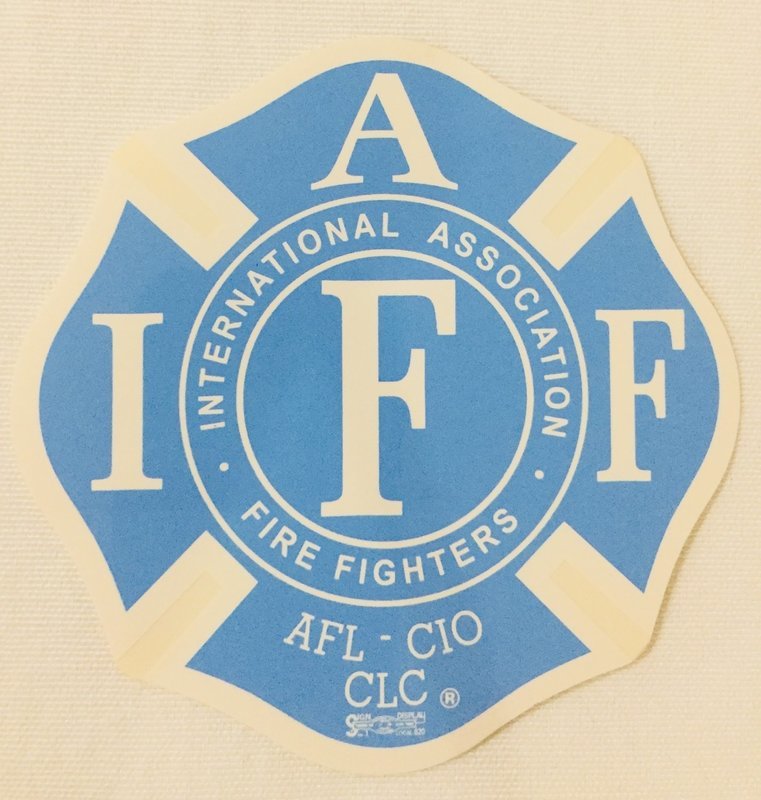 Vehicle Sticker IAFF Light Blue