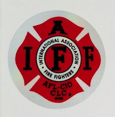 Helmet Sticker IAFF Traditional Red