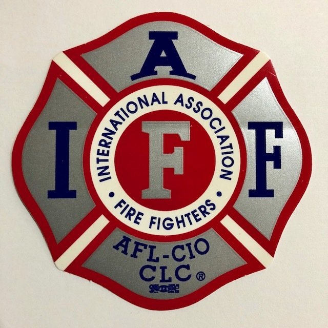 Vehicle Sticker IAFF Silver