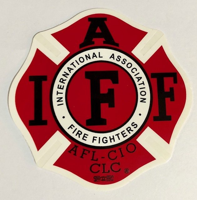 Vehicle Sticker IAFF Traditional Red (Outside Sticker)