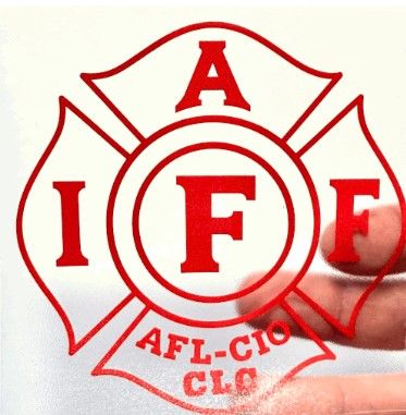 IAFF Red Die-Cut Maltese Vehicle Decal