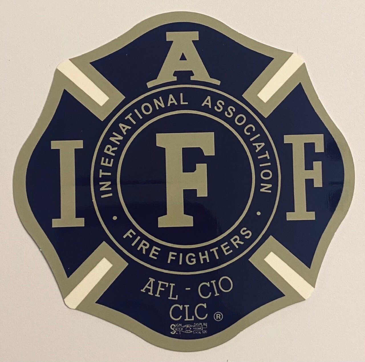 Vehicle Sticker IAFF Purple &amp; Silver