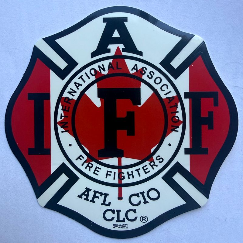 Vehicle Sticker IAFF Canadian