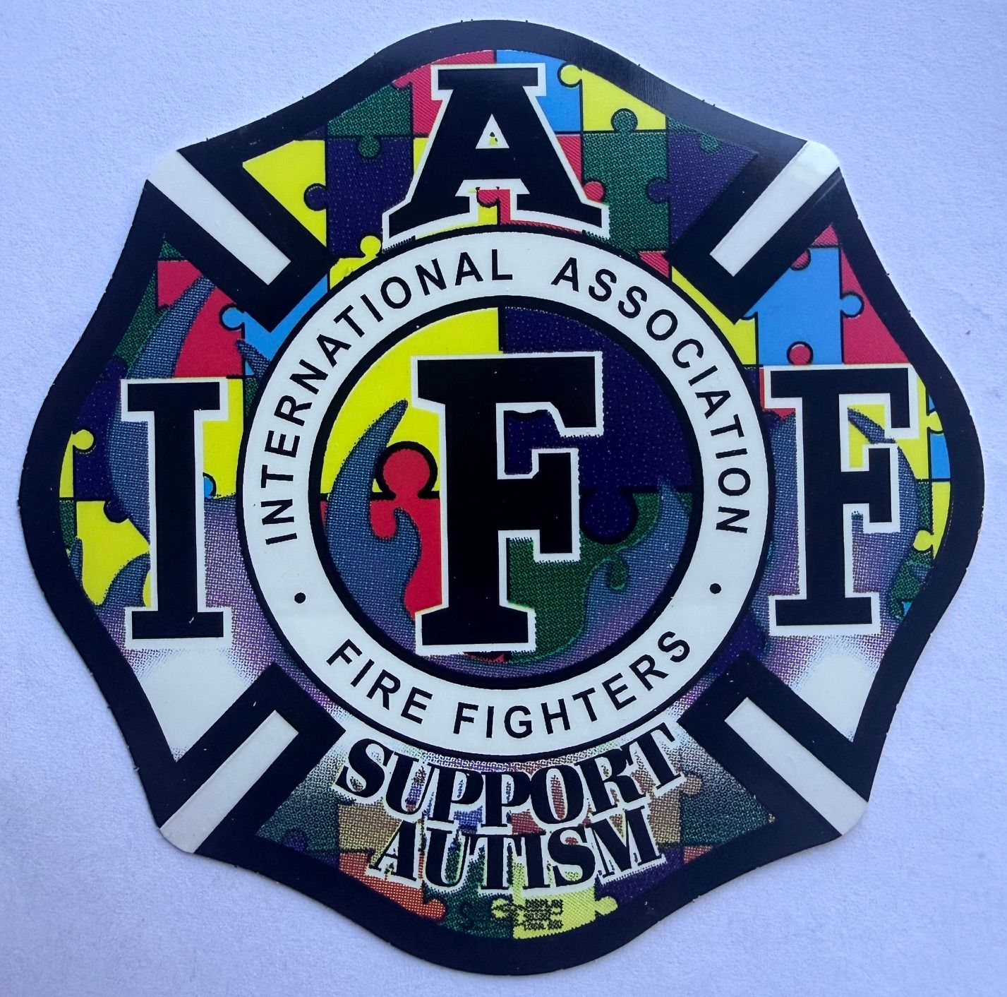 Vehicle Sticker IAFF Autism Awareness