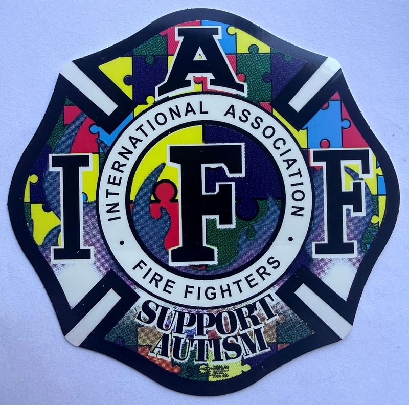 Vehicle Sticker IAFF Autism Awareness