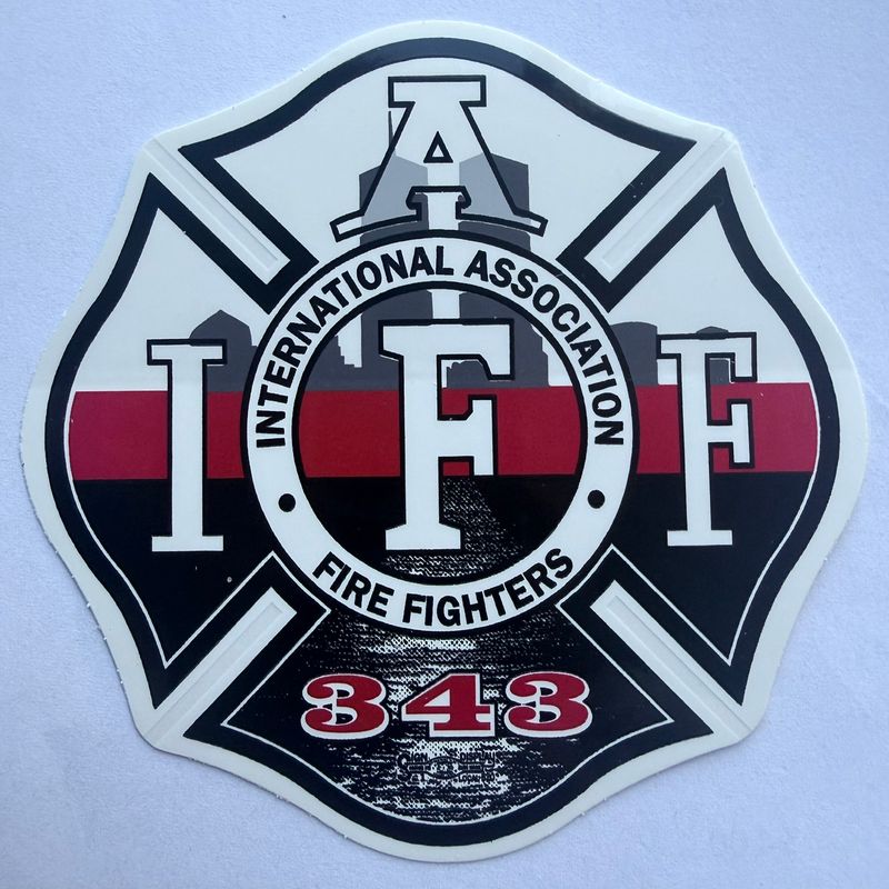 Vehicle Sticker IAFF Twin Towers