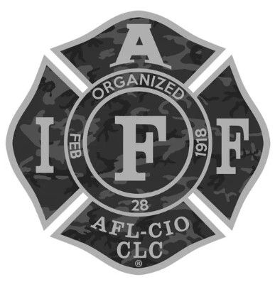 Vehicle Sticker IAFF Black &amp; Grey Camo