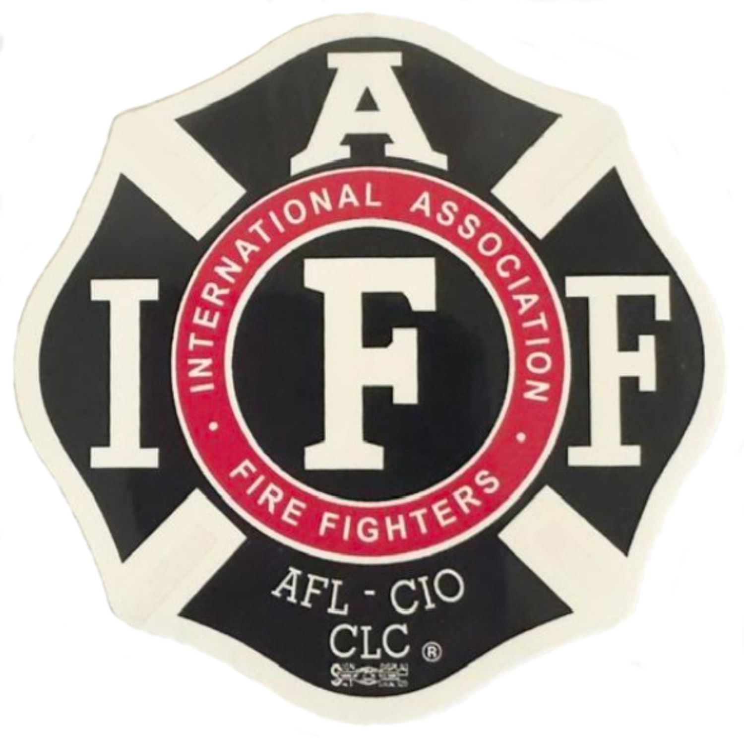 Vehicle Sticker IAFF Black Red White