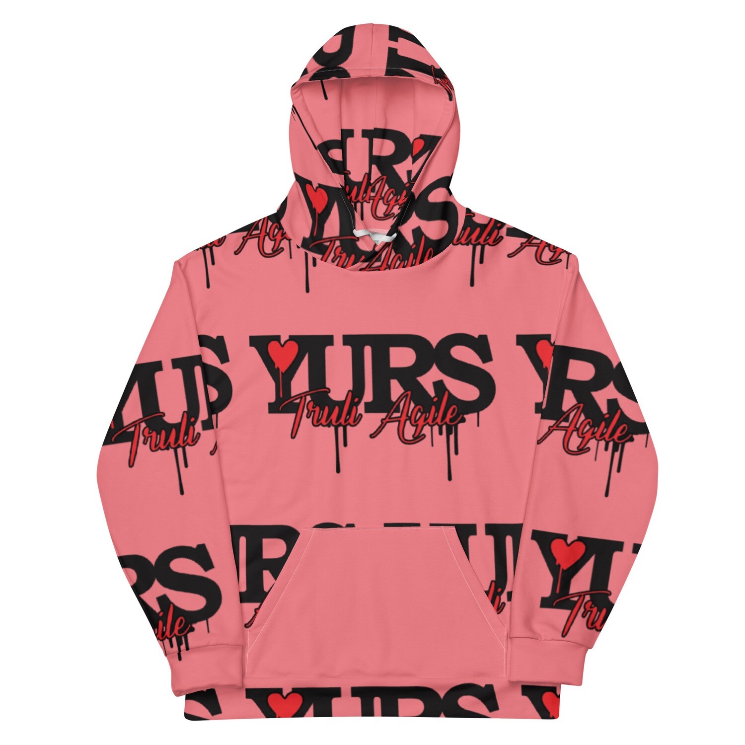 Yurs Truli Agile All Over Hoodie Pink 