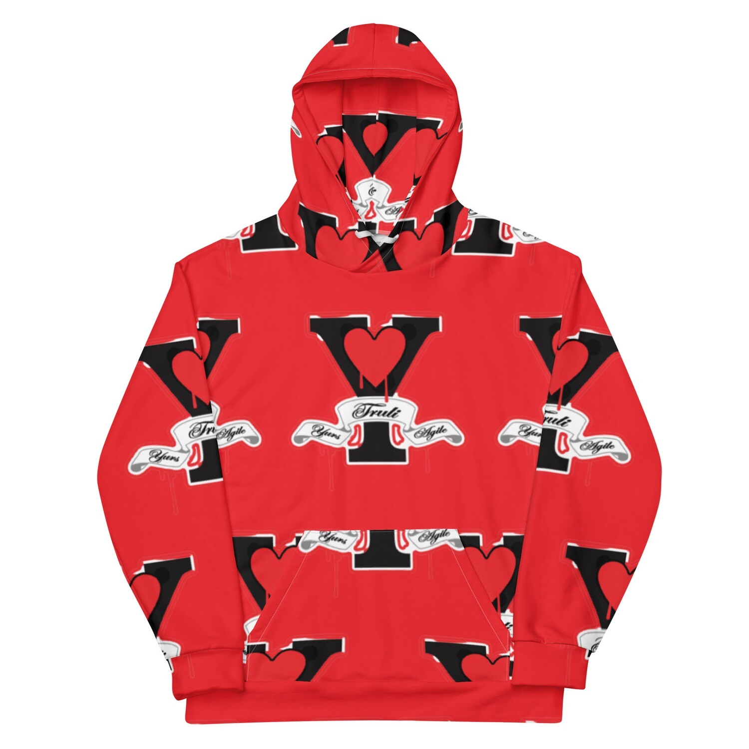 Yurs Truli Agile All Over Hoodie Red