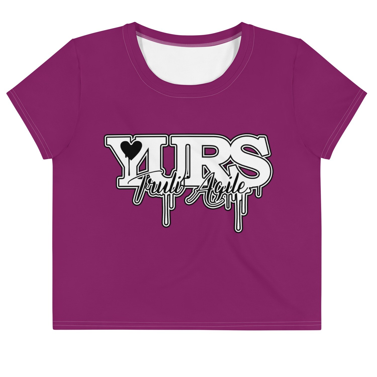 All-Over Print Crop Tee Purple