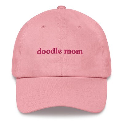 Doodle Mom Dog Mom Hat - Magenta text