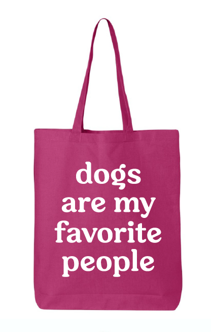 Dogs Are My Favorite People Lightweight Cotton Tote Bag