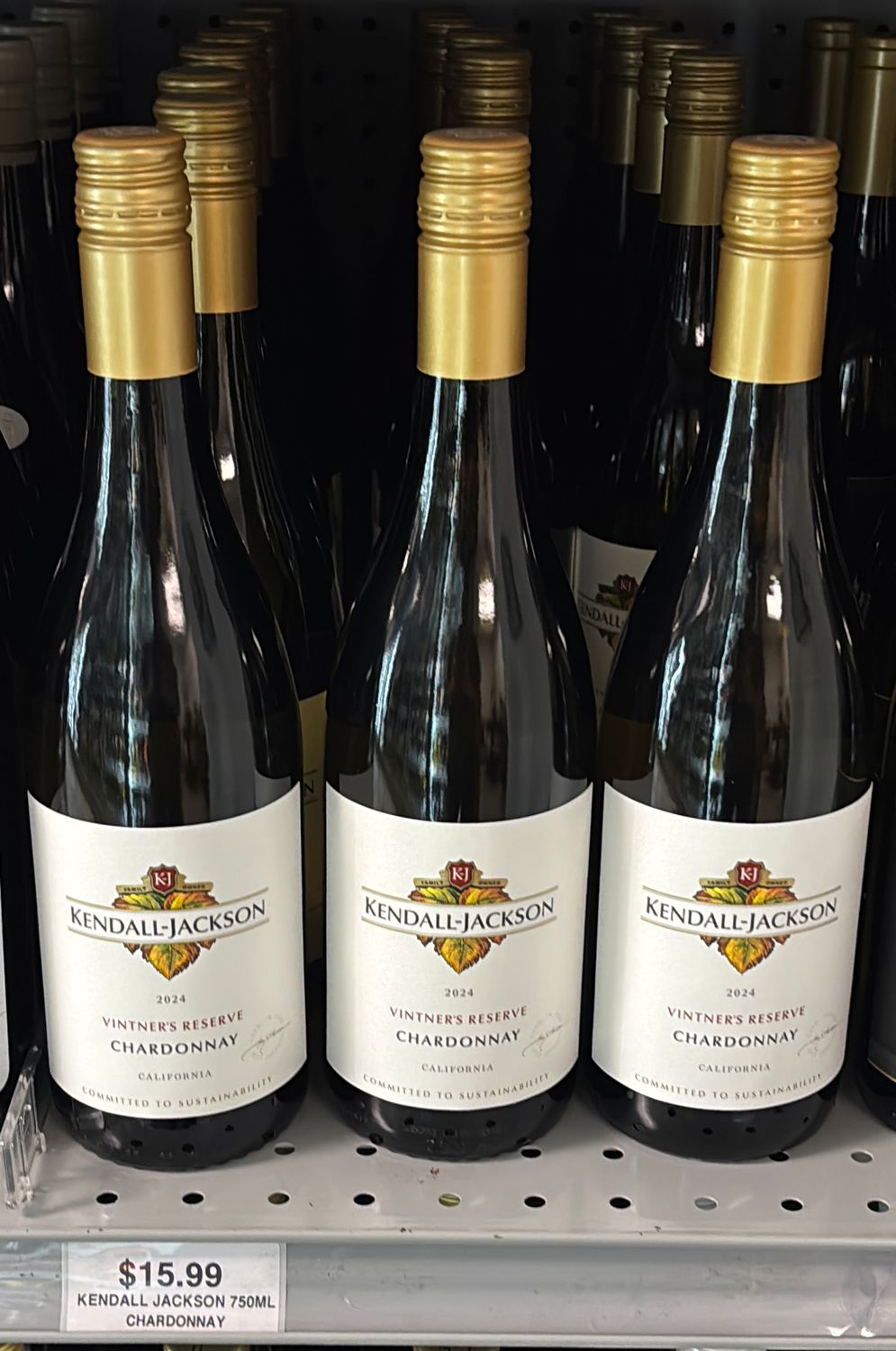 KENDALL JACKSON 750ML CHARDONNAY&amp;&amp;&amp; - 750 ML