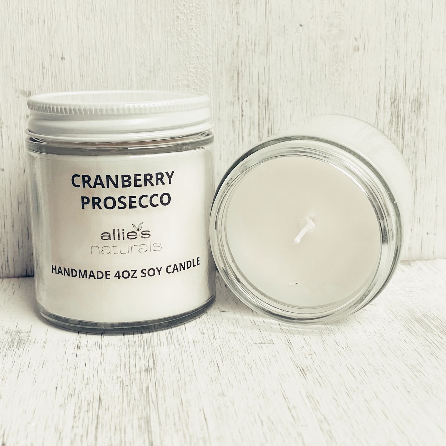 cranberry prosecco 4oz soy candle