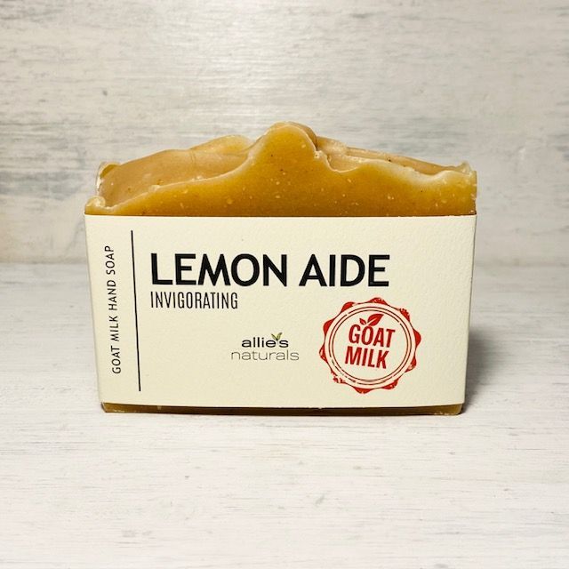 LEMON AIDE - Goat Milk Hand Soap with Crushed Walnuts & Dried Orange Peel