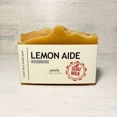 LEMON AIDE - Goat Milk Hand Soap with Crushed Walnuts & Dried Orange Peel