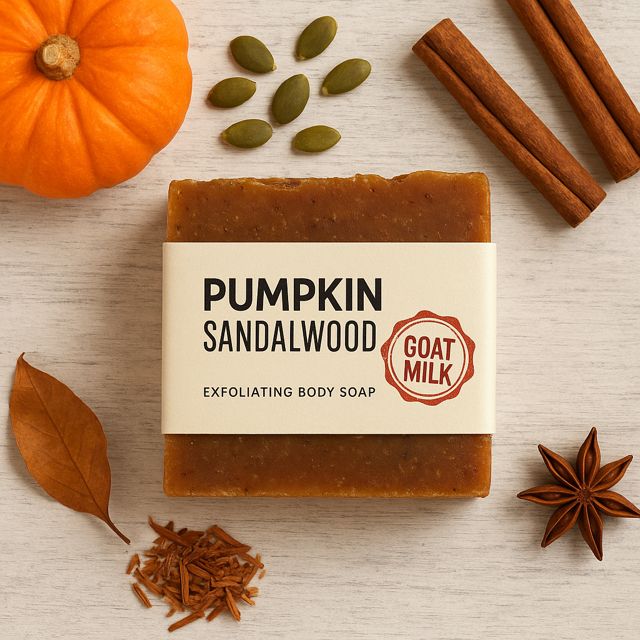 PUMPKIN SANDALWOOD - Goat milk body soap