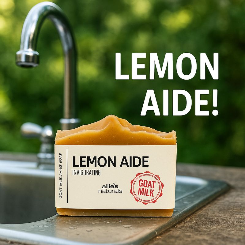 LEMON AIDE - Hand Soap with Lemon Peel Powder & Ground Walnut Powder