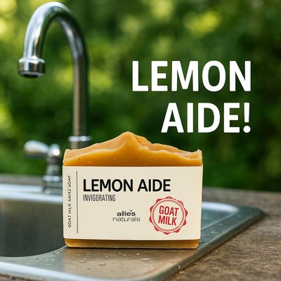 LEMON AIDE - Hand Soap with Lemon Peel Powder & Ground Walnut Powder
