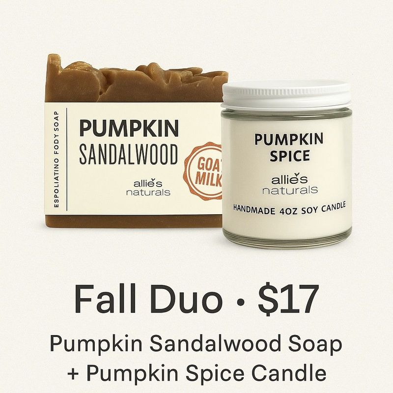 Fall Duo – Pumpkin Sandalwood Soap & Pumpkin Spice Candle