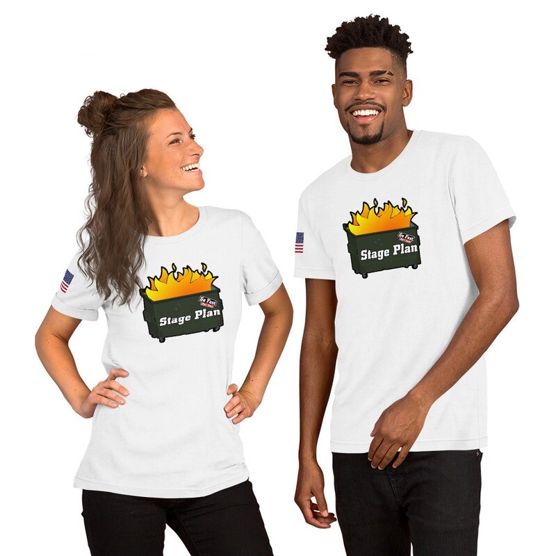 Dumpster Fire T-Shirt w/Flag
