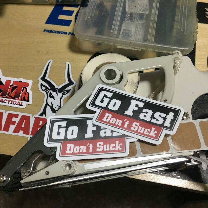 Go Fast Don't Suck Stickers (pair)