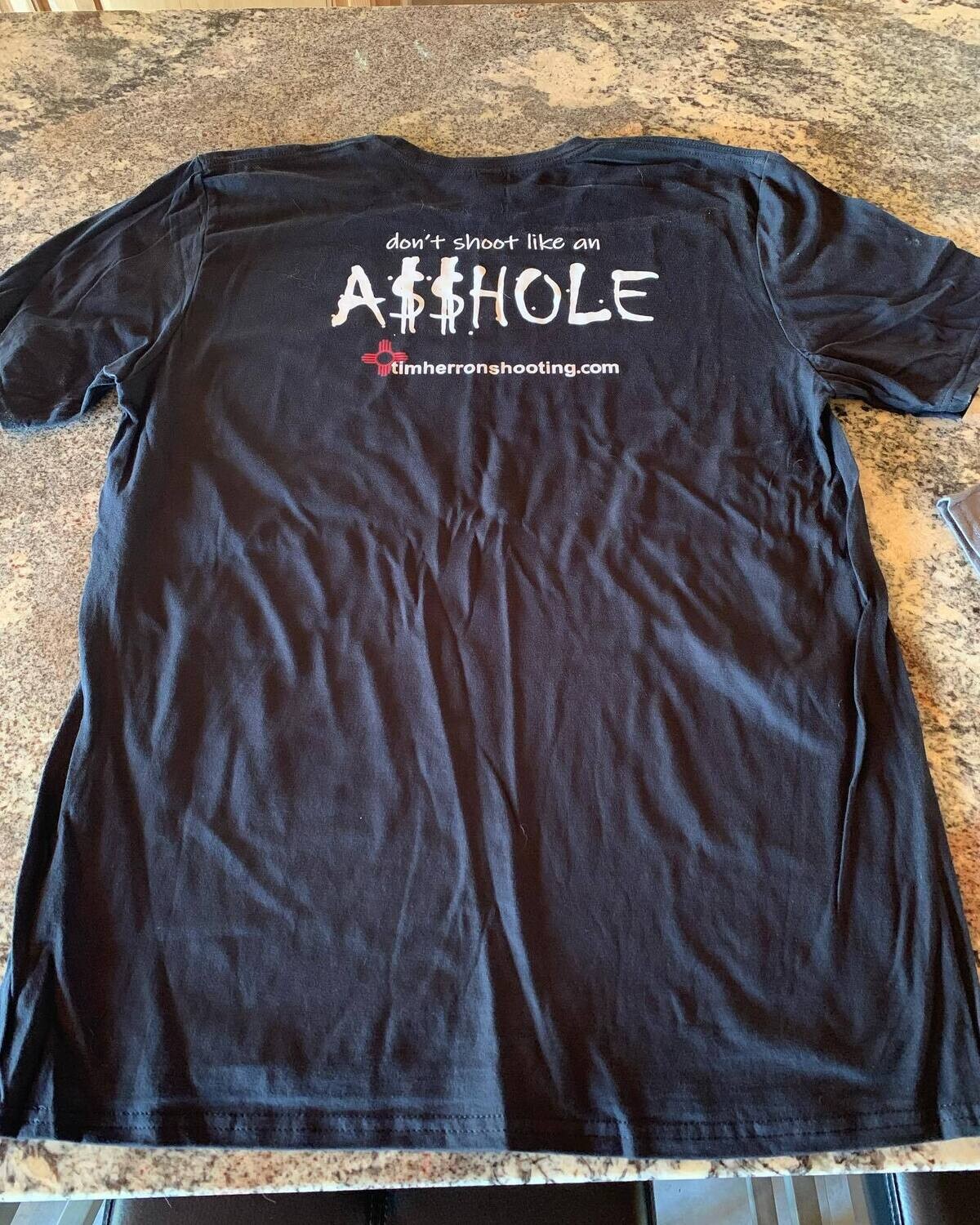 Don't Shoot Like An A$$HOLE - T-Shirt, Color: Black