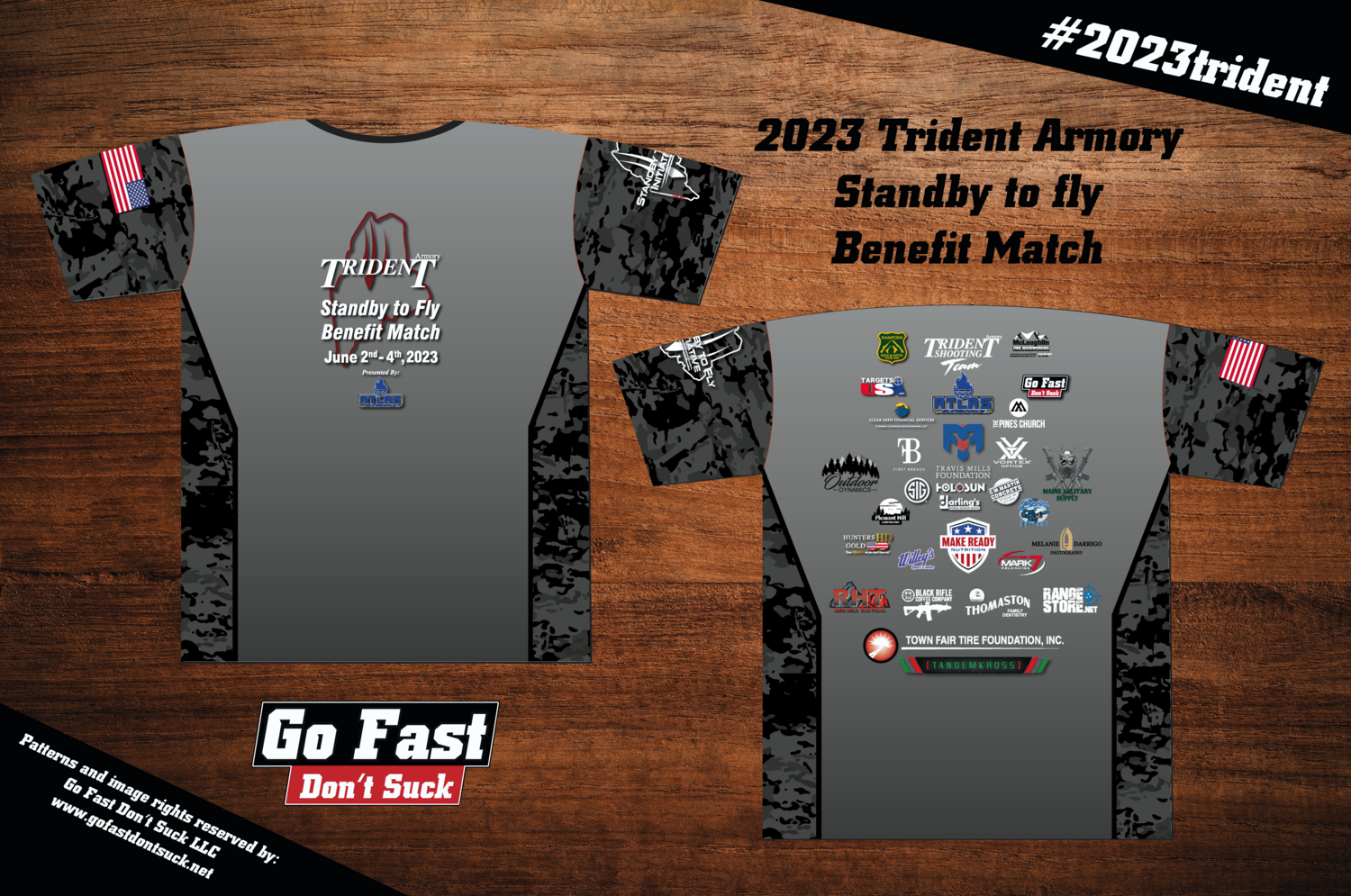 2023 Trident Armory Standby to Fly Benefit Match - Crew Neck Jersey.