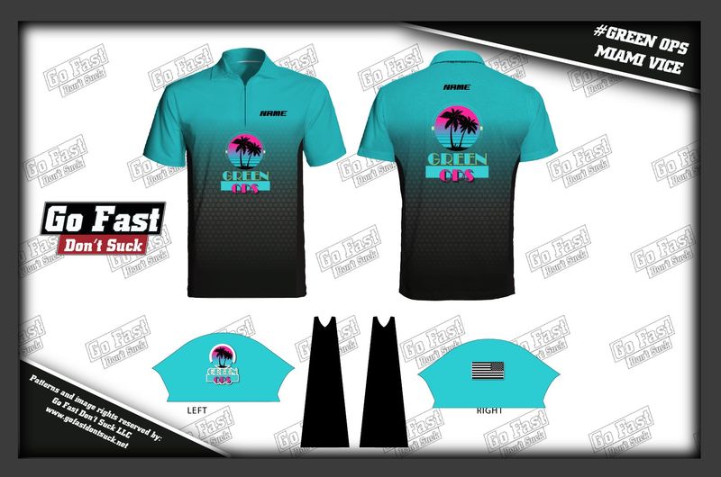 Green Ops Jersey Miami Vice style