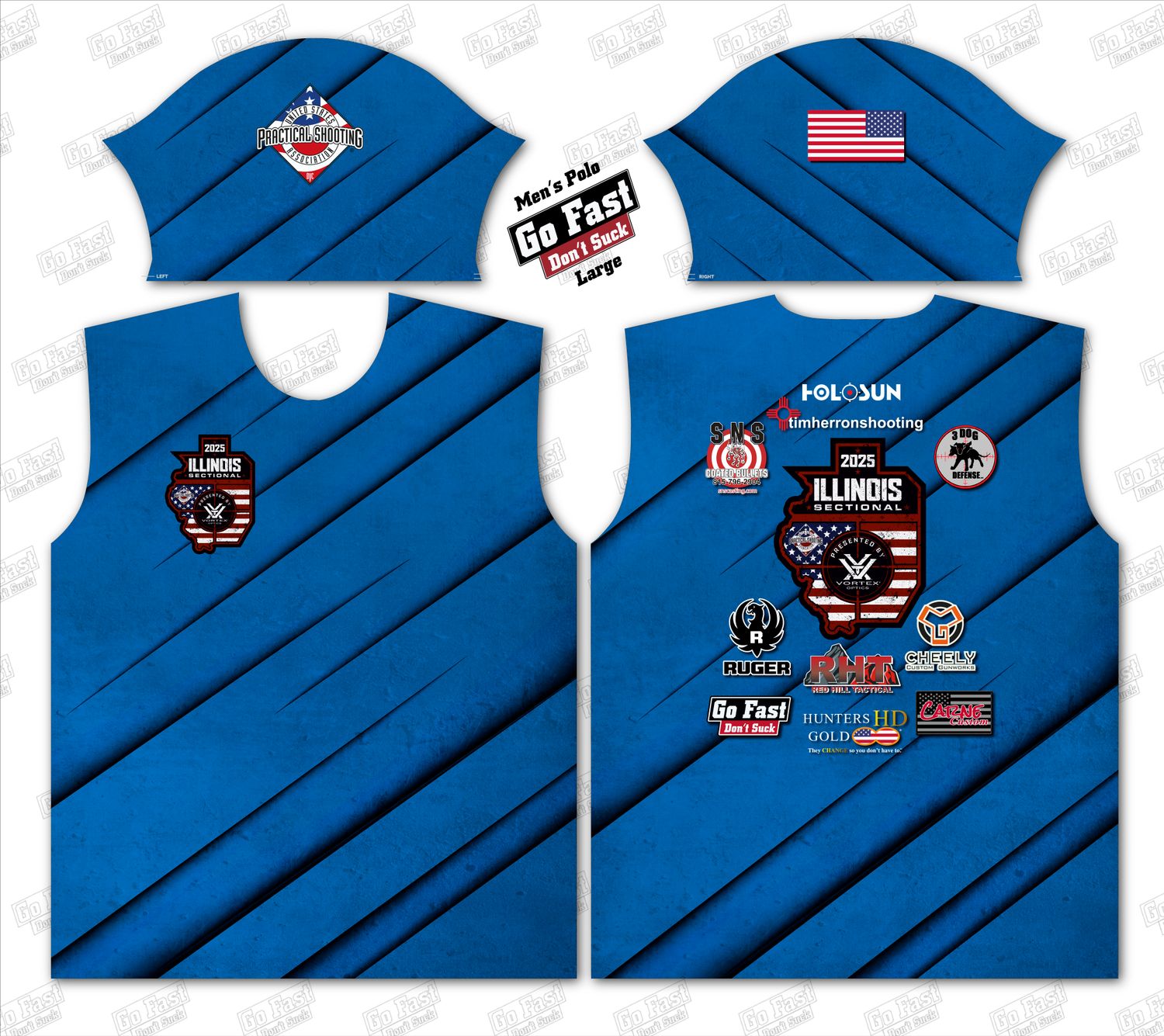 2025 Illinois Sectional USPSA championship - Crew Neck Jersey.