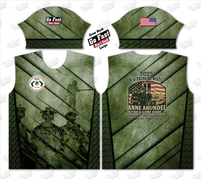 2025 9-11 Tribute to First Responders Match - Crew Neck Jersey.
