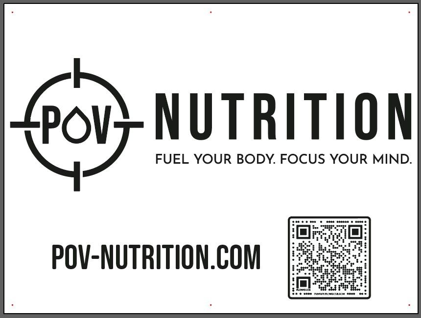 4 x 3 Foot Banner with grommets - POV Nutrition