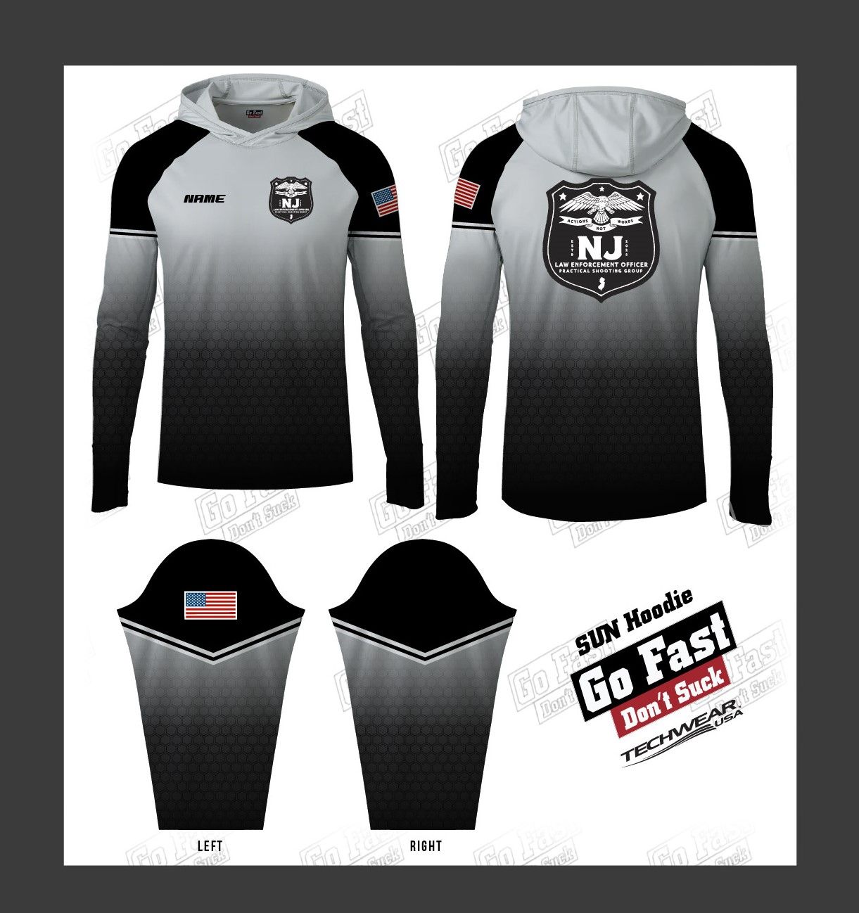 NJ LEO Practical Shooting Group Sun Hoodie