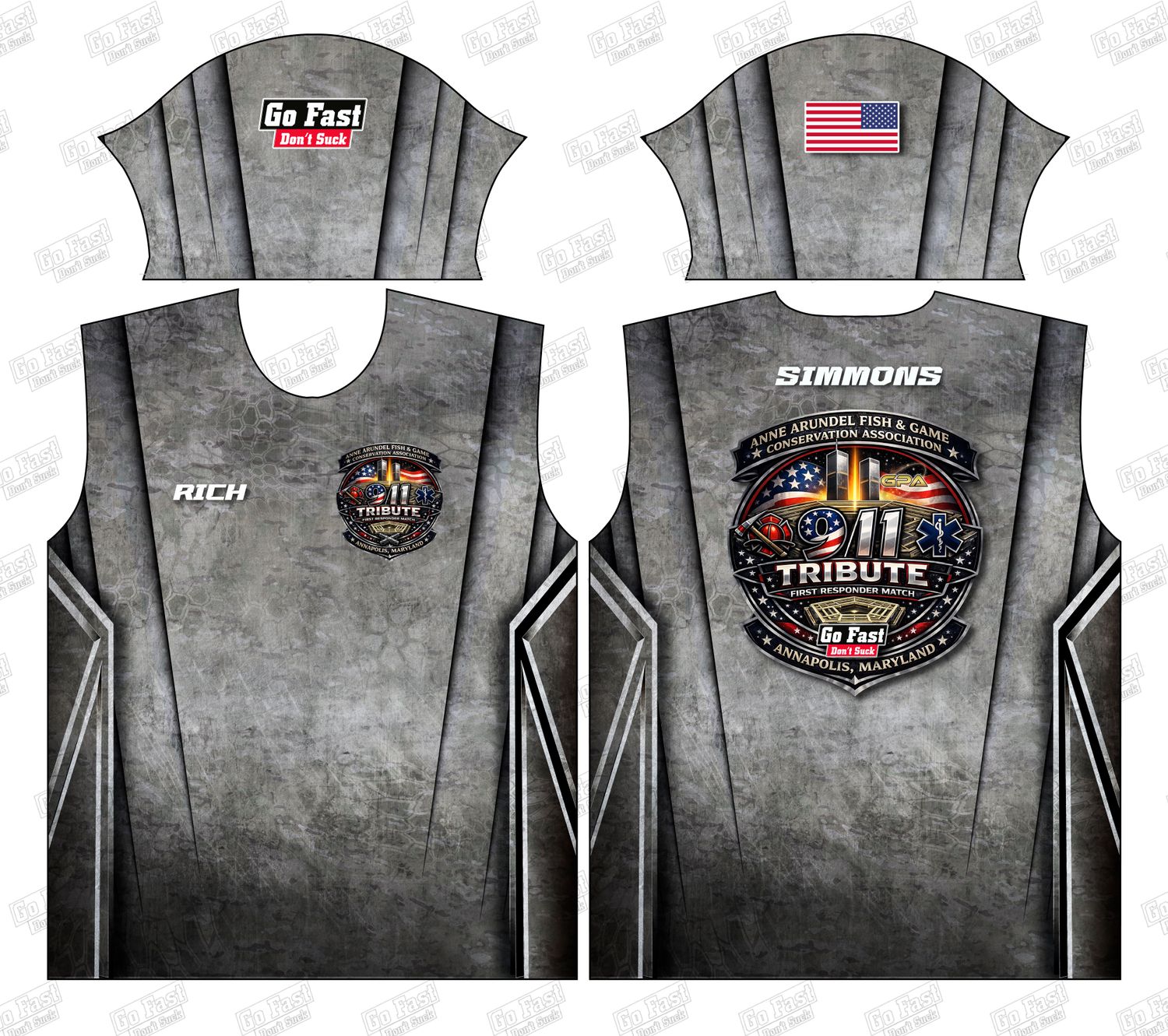 2026 9-11 Tribute to First Responders Match  Jersey.
