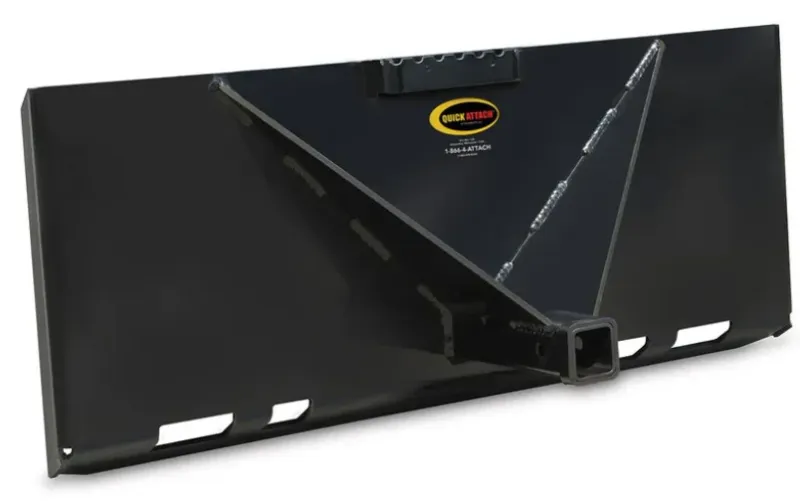 Quick attach skid hitch plate