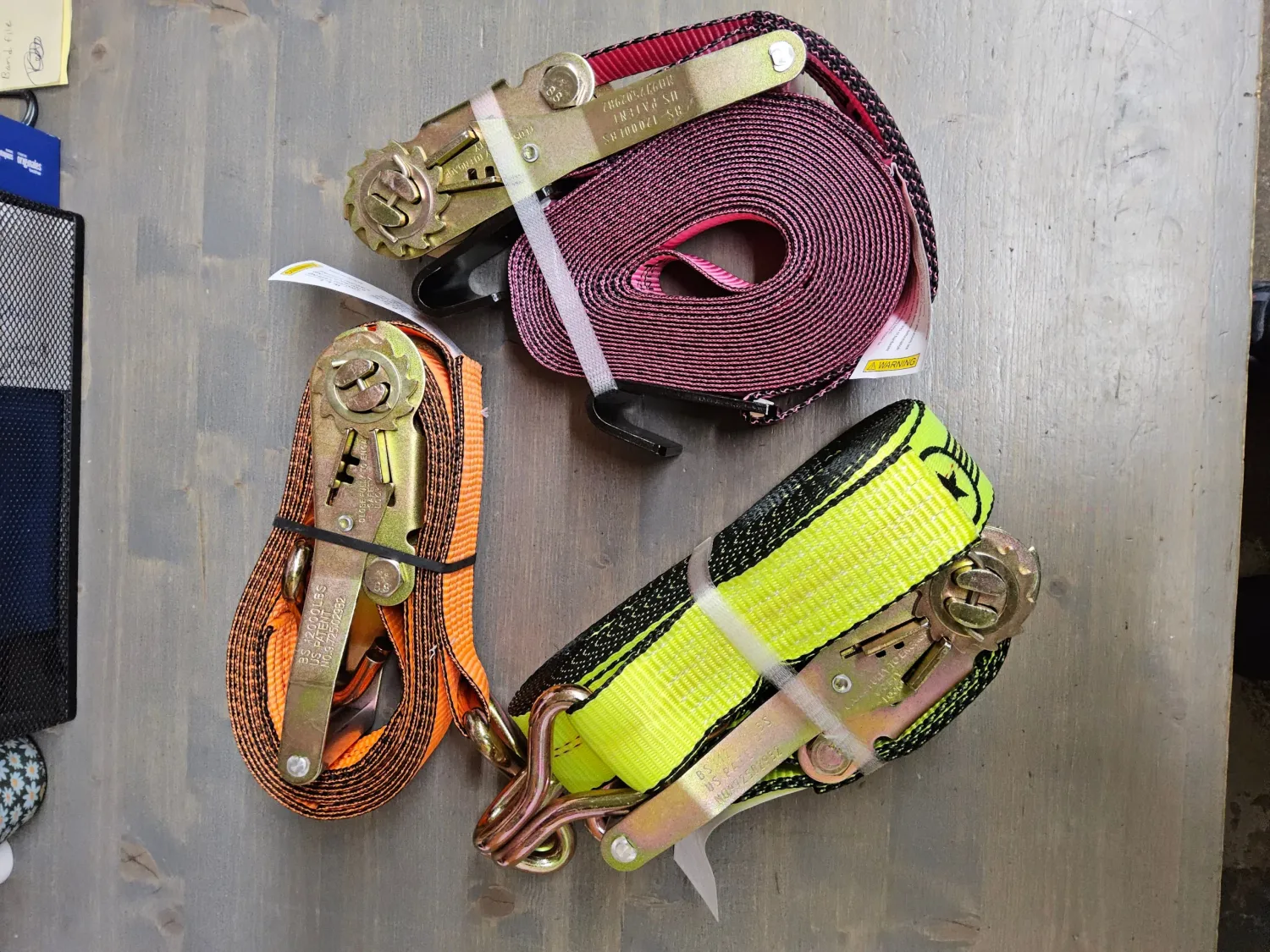 2'' Spin free ratchet straps