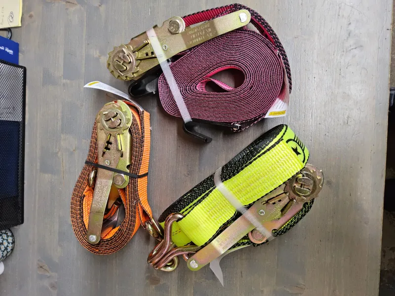 2'' Spin free ratchet straps