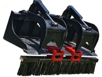 Mini skid bucket grapple rake