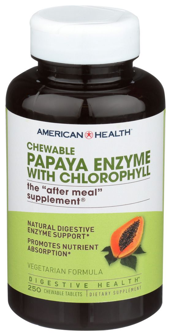 American Health Papaya Enzyme w Chlorophyll 250chew
