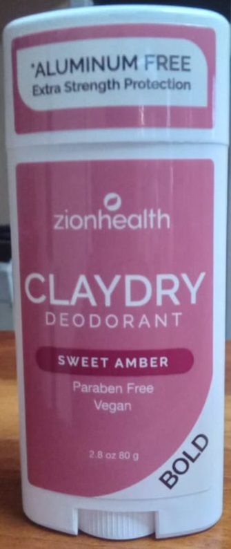 Clay Dry Deodorant- Sweet Amber 2.8oz