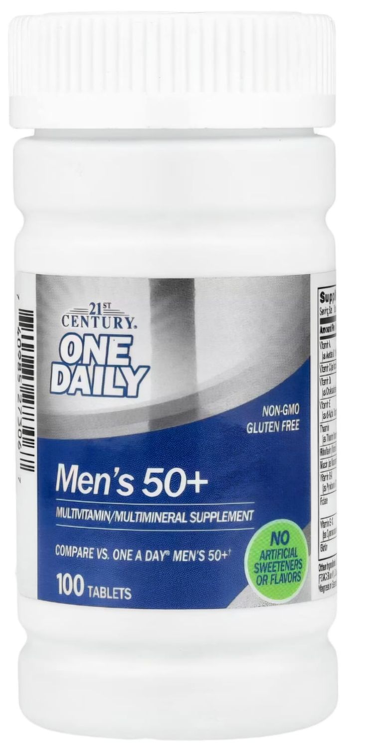 21st Century Men's 1 Daily 50+ 100tabs