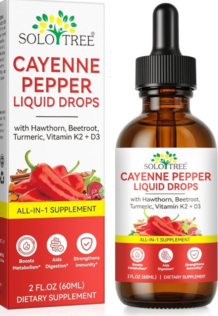 Solo Tree Cayenne Pepper 6 in 1 liq drops 2 floz