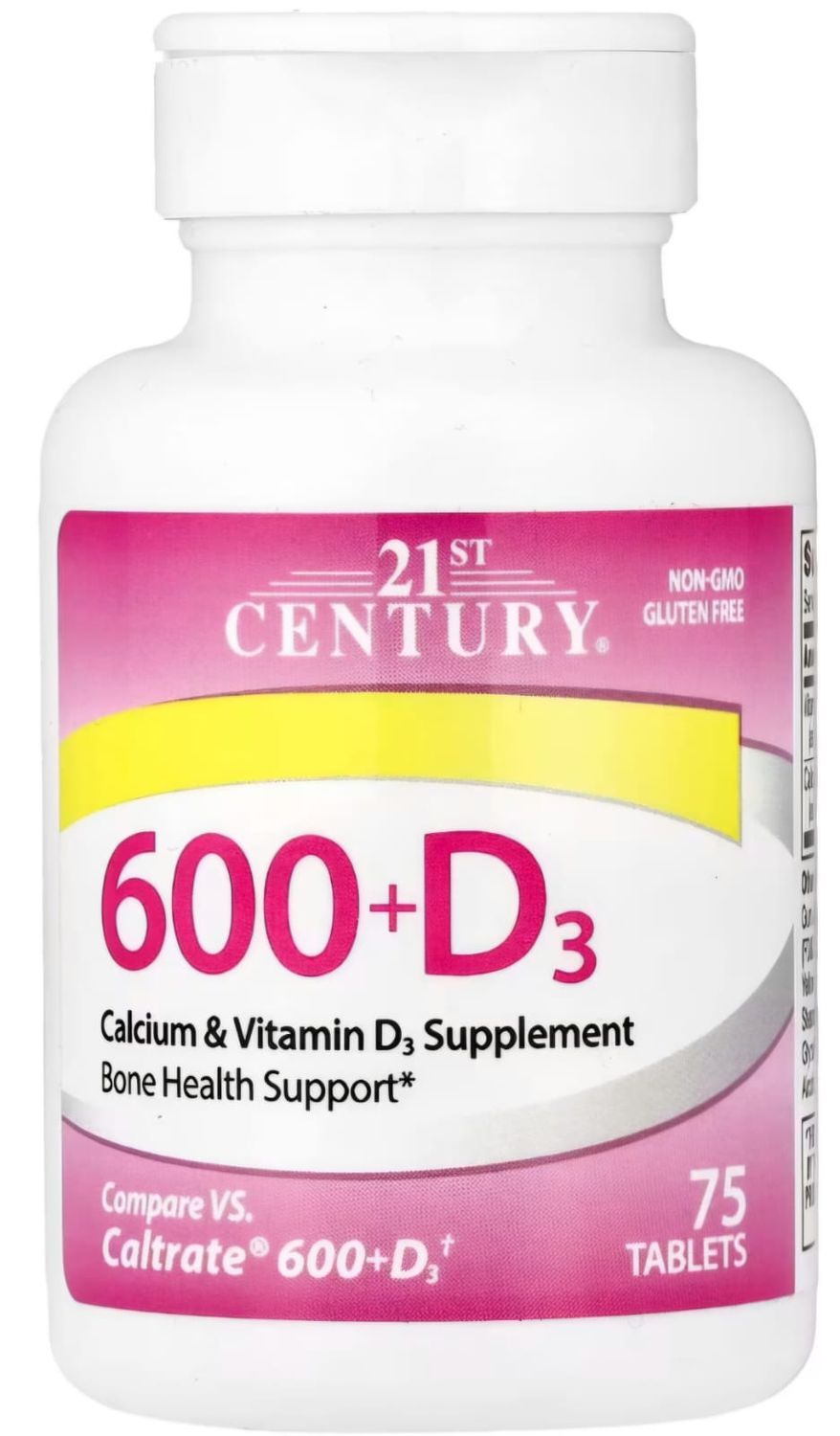21st Century 600 Calcium Support 75tabs